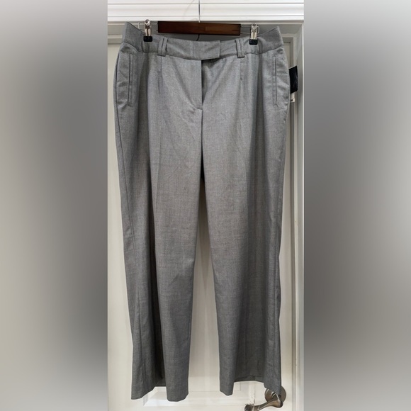 Alfani Pants - Alfani Woman Straight Leg  Trouser Dress Pants in Gray Silver Size 14W
